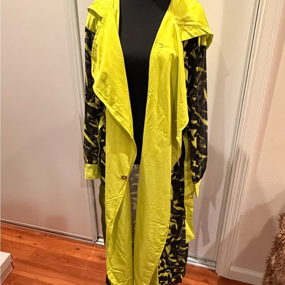 Pardon My Fro mesh trench coat